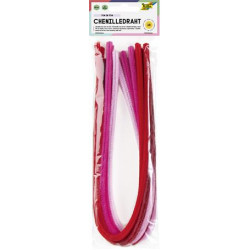 Zseníilia drót, 50 cm, FOLIA "Colour Tone Mix", 10 piros árnyalat