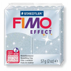 Gyurma, 57 g, égethető, FIMO "Effect", csillámos ezüst Gyurma, 57 g, égethető, FIMO "Effect", csillámos ezüst
