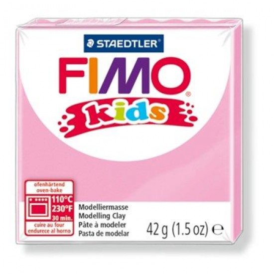 Gyurma, 42 g, égethető, FIMO "Kids", rózsaszín