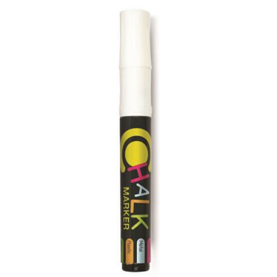 Krétamarker, 2,5 mm, 1 db/bliszter, FLEXOFFICE "Chalkmarker", fehér
