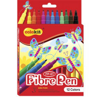 Filctoll készlet, COLOKIT "FibrePen", 12 különböző szín Filctoll készlet, COLOKIT "FibrePen", 12 különböző szín