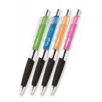 Golyóstoll, 0,35 mm, nyomógombos, vegyes színű, áttetsző test, FLEXOFFICE "Tango", kék Golyóstoll, 0,35 mm, nyomógombos, vegyes színű, áttetsző test, FLEXOFFICE "Tango", kék