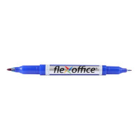 Alkoholos marker, 0,4/1,0 mm, kúpos, kétvégű, FLEXOFFICE "PM01", kék Alkoholos marker, 0,4/1,0 mm, kúpos, kétvégű, FLEXOFFICE "PM01", kék