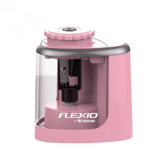 Hegyező, elemes, asztali, FLEXOFFICE "Flexio", rózsaszín
