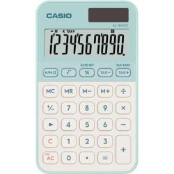 Zsebszámológép, 10 számjegy, CASIO "SL 310 YC", zöld Zsebszámológép, 10 számjegy, CASIO "SL 310 YC", zöld