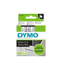 Feliratozógép szalag, 12 mm x 7 m, DYMO "D1", fehér-fekete Feliratozógép szalag, 12 mm x 7 m, DYMO "D1", fehér-fekete