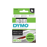 Feliratozógép szalag, 19 mm x 7 m, DYMO "D1", víztiszta-fekete Feliratozógép szalag, 19 mm x 7 m, DYMO "D1", víztiszta-fekete