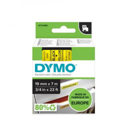 Feliratozógép szalag, 19 mm x 7 m, DYMO "D1", sárga-fekete Feliratozógép szalag, 19 mm x 7 m, DYMO "D1", sárga-fekete