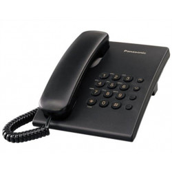 Telefon, vezetékes, PANASONIC "KX-TS500HGB", fekete Telefon, vezetékes, PANASONIC "KX-TS500HGB", fekete