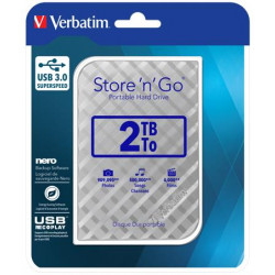 2,5" HDD (merevlemez), 2TB, USB 3.0, VERBATIM "Store n Go", ezüst 2,5" HDD (merevlemez), 2TB, USB 3.0, VERBATIM "Store n Go", ezüst