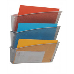 Irattartó, fali, fémhálós, 3 zsebes, ALBA, ezüst Irattartó, fali, fémhálós, 3 zsebes, ALBA, ezüst