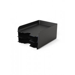 Irattálca, fém, 3 részes, ALBA, fekete