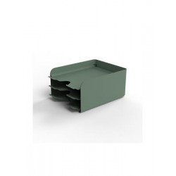 Irattálca, fém, 3 részes, ALBA, zöld