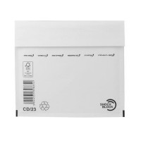 Légpárnás tasak, 175x200 mm külméret, 165x180 mm belméret, VICTORIA, "CD boríték", fehér Légpárnás tasak, 175x200 mm külméret, 165x180 mm belméret, VICTORIA, "CD boríték", fehér