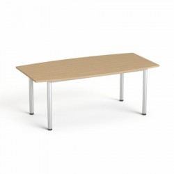 Tárgyalóasztal, íves, szürke fémlábbal, 80/95x190 cm, MAYAH "Freedom SV-43",  kőris Tárgyalóasztal, íves, szürke fémlábbal, 80/95x190 cm, MAYAH "Freedom SV-43",  kőris