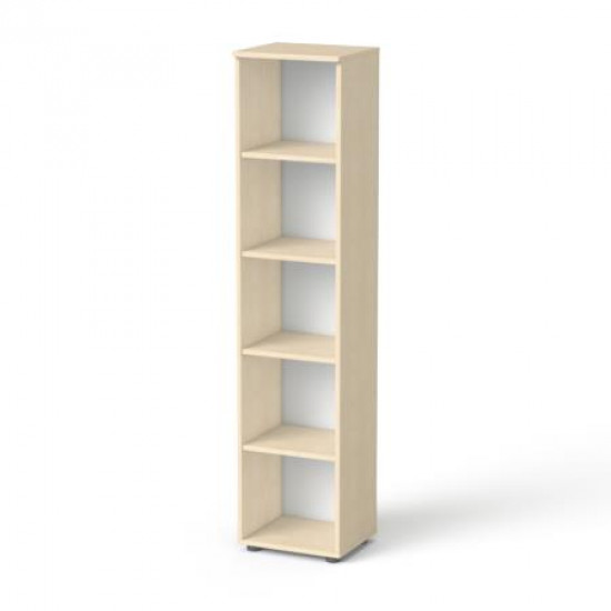 Szekrény,  5 rendező magas, nyitott, polcos, keskeny  MAYAH "Freedom SV-03", juhar