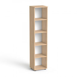 Szekrény, 5 rendező magas, nyitott, polcos, keskeny MAYAH "Freedom SV-03",  tölgy