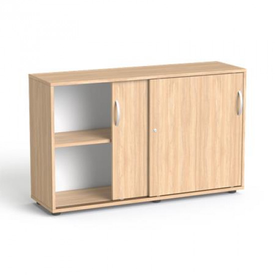 Szekrény, 2 rendező magas, tolóajtós, polcos, MAYAH "Freedom SV-12",  tölgy