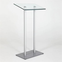 Előadói pulpitus, üveg fedlap, 111 cm