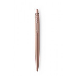 Golyóstoll, 0,7 mm, nyomógombos, rózsaszín klip, rózsaszín tolltest, PARKER, "Royal Jotter XL", kék