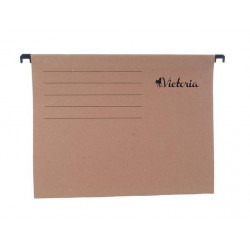 Függőmappa, karton, A4, VICTORIA, natúr