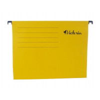 Függőmappa, karton, A4, VICTORIA, sárga