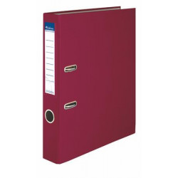 Iratrendező, 50 mm, A4, PP/karton, VICTORIA, "Basic", bordó