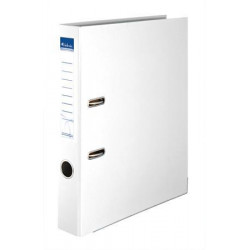 Iratrendező, 50 mm, A4, PP/karton, élvédő sínnel, VICTORIA, "Basic", fehér Iratrendező, 50 mm, A4, PP/karton, élvédő sínnel, VICTORIA, "Basic", fehér