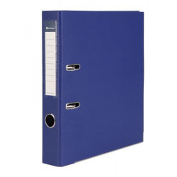 Iratrendező, 50 mm, A4, PP/karton, élvédő sínnel, VICTORIA OFFICE, "Basic", tengerészkék