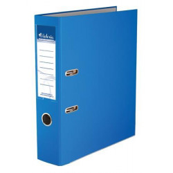 Iratrendező, 75 mm, A4, PP/karton, élvédő sínnel, VICTORIA, "Basic", kék