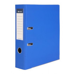 Iratrendező, 75 mm, A4, PP/karton, élvédő sínnel, VICTORIA OFFICE, "Basic", királykék