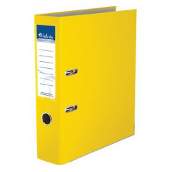 Iratrendező, 75 mm, A4, PP/karton, élvédő sínnel, VICTORIA, "Basic", sárga Iratrendező, 75 mm, A4, PP/karton, élvédő sínnel, VICTORIA, "Basic", sárga