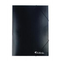 Gumis mappa, karton, A4, VICTORIA, fekete Gumis mappa, karton, A4, VICTORIA, fekete