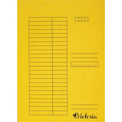 Gyorsfűző, karton, A4, VICTORIA, sárga