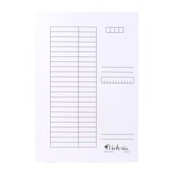 Pólyás dosszié, karton, A4, VICTORIA, fehér