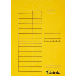 Pólyás dosszié, karton, A4, VICTORIA, sárga