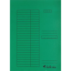 Pólyás dosszié, karton, A4, VICTORIA, zöld