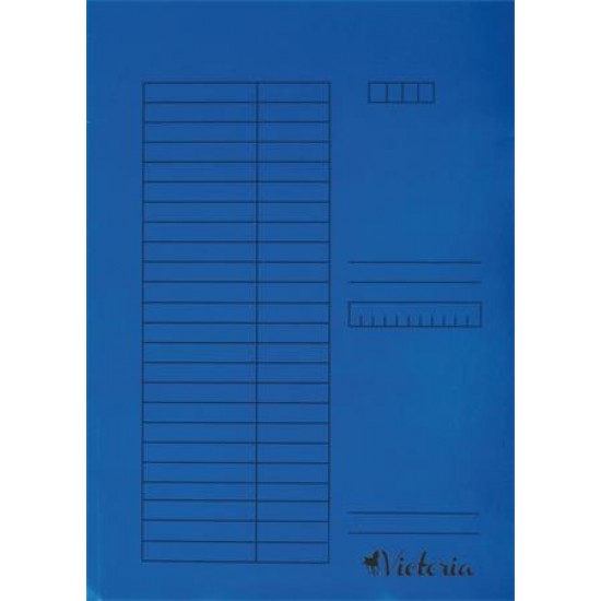 Pólyás dosszié, karton, A4, VICTORIA, kék