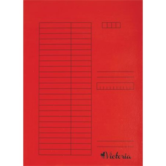 Pólyás dosszié, karton, A4, VICTORIA, piros