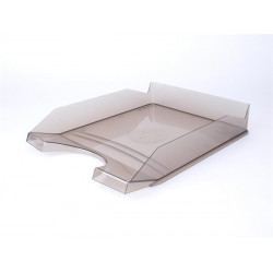 Irattálca, műanyag, VICTORIA, áttetsző füstszínű Irattálca, műanyag, VICTORIA, áttetsző füstszínű