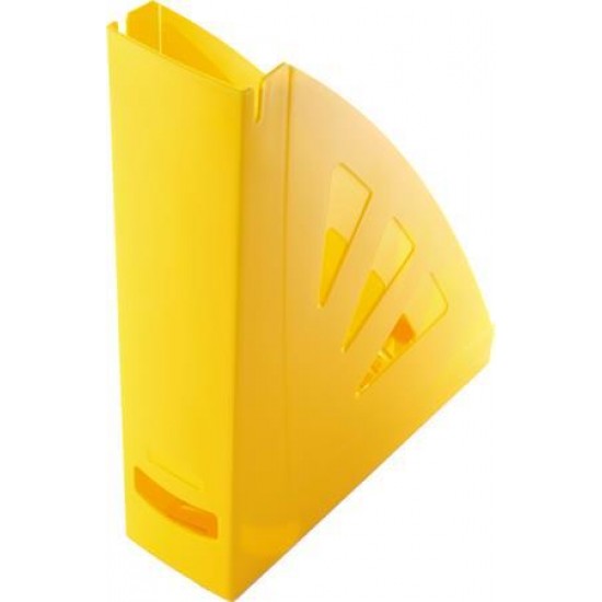 Iratpapucs, műanyag, 75 mm, VICTORIA, sárga