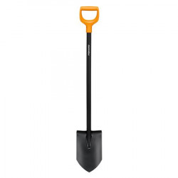 Ásó, hegyes, FISKARS "Solid", fekete