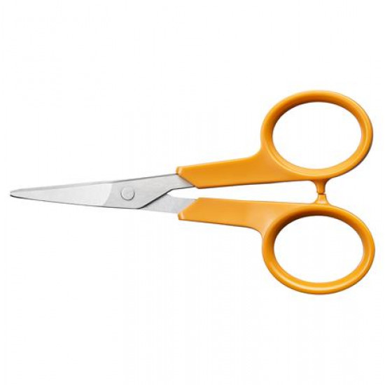 Varróolló, 10 cm, hajlított, FISKARS "Classic", narancssárga