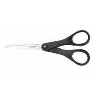 Olló, papírvágó, 18 cm, FISKARS "Essential", fekete Olló, papírvágó, 18 cm, FISKARS "Essential", fekete