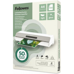 Meleglamináló fólia, 80 mikron, A4, fényes, 100 db, FELLOWES "Light" Meleglamináló fólia, 80 mikron, A4, fényes, 100 db, FELLOWES "Light"