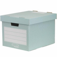 Tároló doboz, karton, 33,3x28,5x39 cm FELLOWES, "Style", zöld-fehér Tároló doboz, karton, 33,3x28,5x39 cm FELLOWES, "Style", zöld-fehér