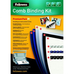 Kezdőcsomag műanyag spirálozáshoz, prémium, 20 dokumentum bekötéséhez, FELLOWES Kezdőcsomag műanyag spirálozáshoz, prémium, 20 dokumentum bekötéséhez, FELLOWES