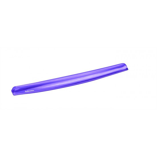 Csuklótámasz billentyűzethez, géltöltésű, FELLOWES "Crystal™ Gel", lila