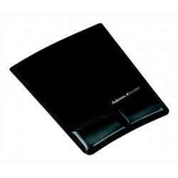 Egéralátét csuklótámasszal, FELLOWES "Health-V™ Crystal", fekete Egéralátét csuklótámasszal, FELLOWES "Health-V™ Crystal", fekete