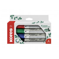 Tábla- és flipchart marker készlet, vágott, KORES "Eco K-Marker", 4 különböző szín Tábla- és flipchart marker készlet, vágott, KORES "Eco K-Marker", 4 különböző szín